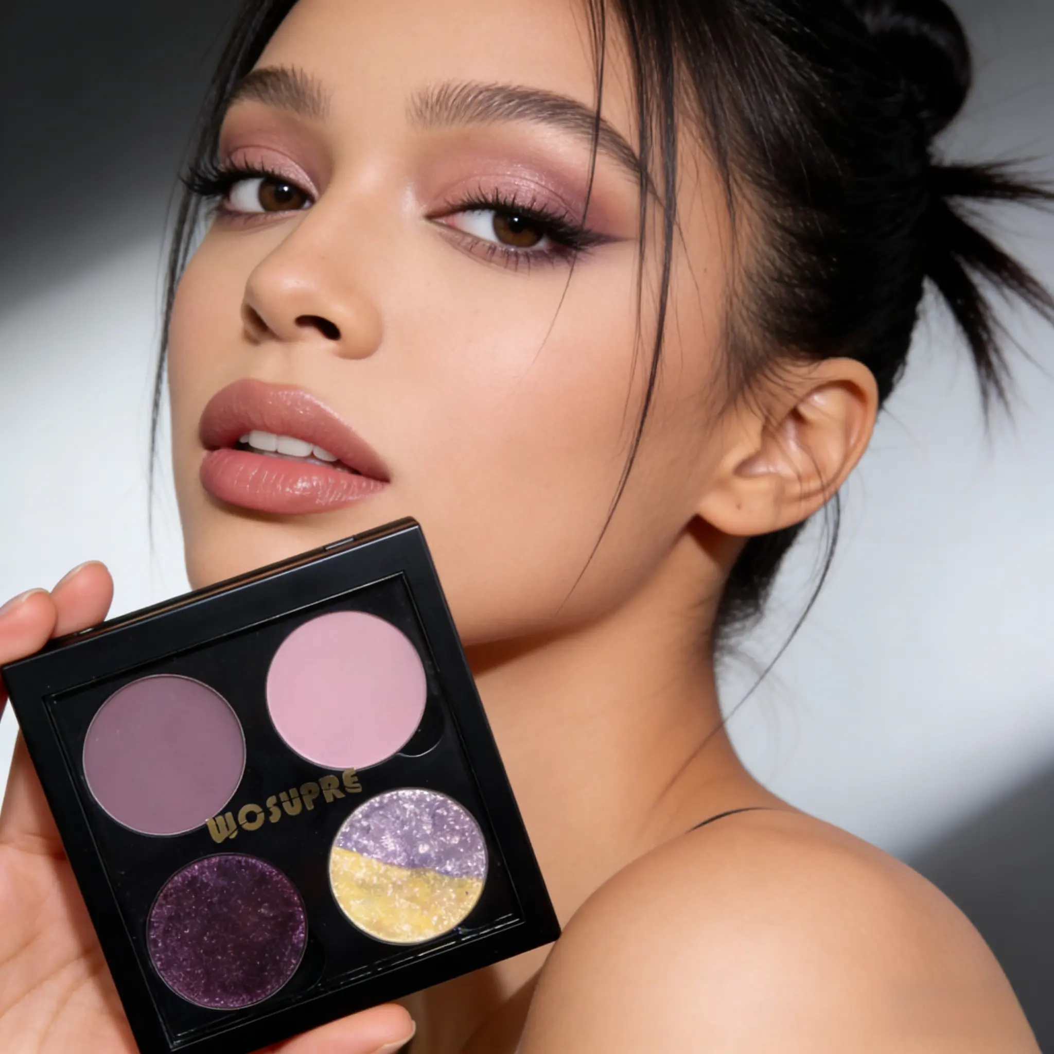 9-Color Purple Eyeshadow Palette with Shimmer & Matte Finishes, Long-Lasting Brightening Formula for Adults, Hypoallergenic, Sustainable, Formaldehyde Free Solid Cosmetic, 5.2g, Multi-Pack