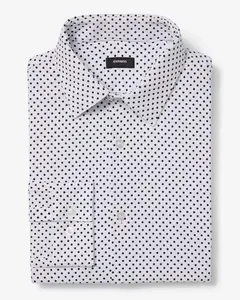 Express Slim Polka Dot Modern Tech 1MX Dress Shirt