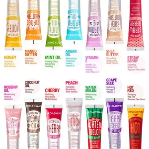 Ruby Kisses Broadway Vita-Lip Clear Lip Gloss (3 Pack Mango Butter, Rosehip, Coconut Oil), Ultra-Hydrating & Soothing Formula with Vitamin Oils, High-Shine Non-Sticky Finish, Healing Lip Balm Glossy Lipstick