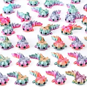 12 Pcs 3D Printed Axolotl Figures Charms Sensory Mini Fidget for Axolotl Party Favors Birthday Party Supplies Tiny Animal Figures for Christmas (Satin Ombre)