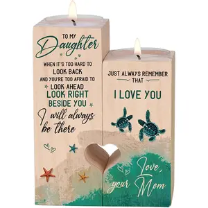 Daughter Gifts from Mom - to My Daughter Candle Holders, Birthday  for Daughters, Present Ideas for Christmas, Mother's Day, Graduation, or Wedding