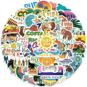 50 Costa Rica stickers decorative luggage notebook waterproof guitar removable DIY decals