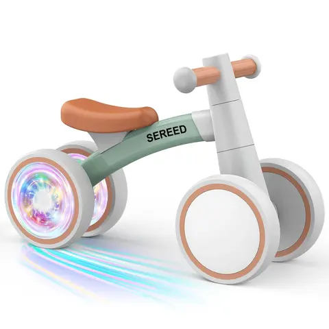 SEREED Colorful Lighting Baby Balance Bike, Toys for 1 Year Old Boys Girls, 12-24 Month Toddler Balance Bike with 4 Silence Wheels, First Birthday Gift. #tiktokshopbacktoschool #glowup