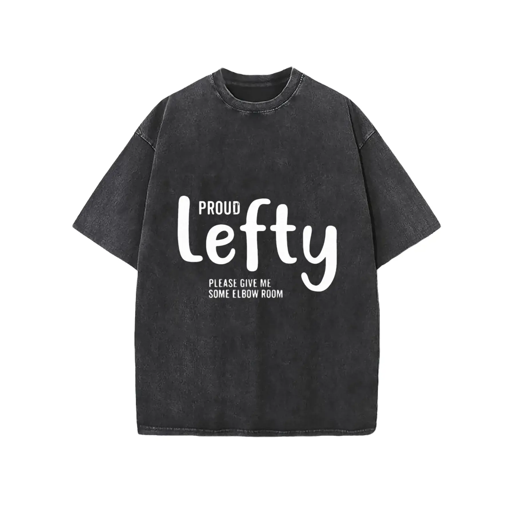 Women's Proud Lefty Playful Graphic T-Shirt, Soft 100% Washed Cotton Shortsleeve Round Neck Casual Tee