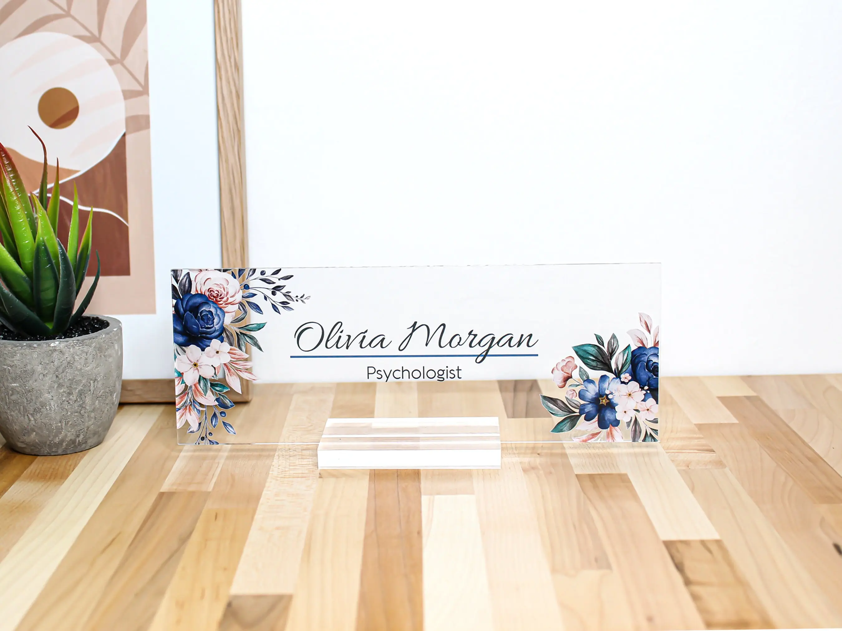 Personalized Acrylic Name Plate for Desk | Office Decor Desk Nameplate | Personalized Gift | Name Plaque | Teacher Gift | Custom Name Sign