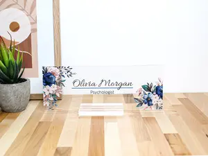 Personalized Acrylic Name Plate for Desk | Office Decor Desk Nameplate | Personalized Gift | Name Plaque | Teacher Gift | Custom Name Sign