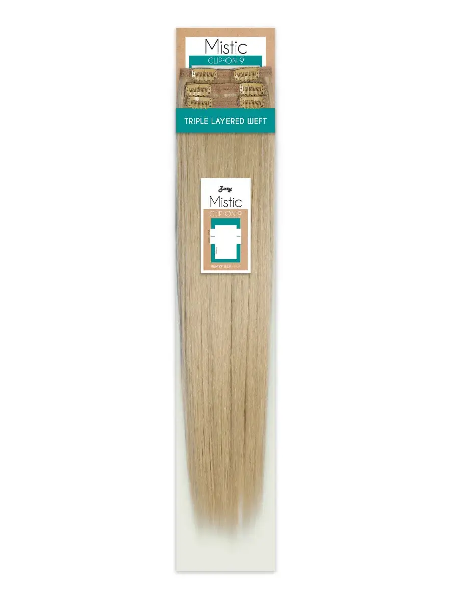 Clip-In Weft Extensions, 22-Inch 9-Piece Glueless Human-Hair Blend Set for Women, Natural Texture & Heat-Safe, Glueless Clip In, Clip Hair Extensions