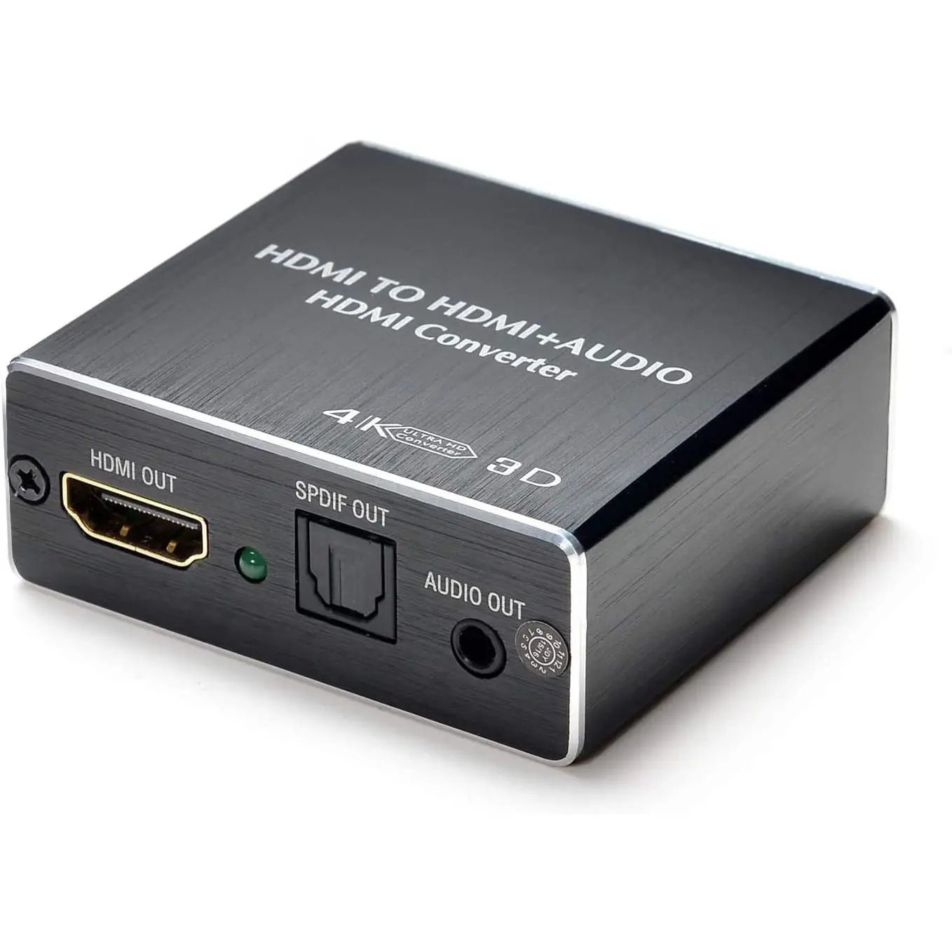4K x 2K HDMI Audio Extractor Splitter, HDMI to HDMI Audio Converter Adapter Support Ultra HD 4K Toslink Optical Audio Output and 3.5mm Audio with Optical Fiber