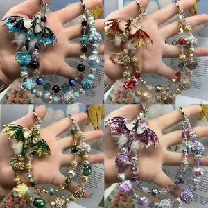 Luxury Heavy-Duty Crystal Phone Charm | 3-in-1 Versatile Bag Chain & Wristlet | Handmade Original DIY Aesthetic | Sparkling Y2K Luxury Accessory