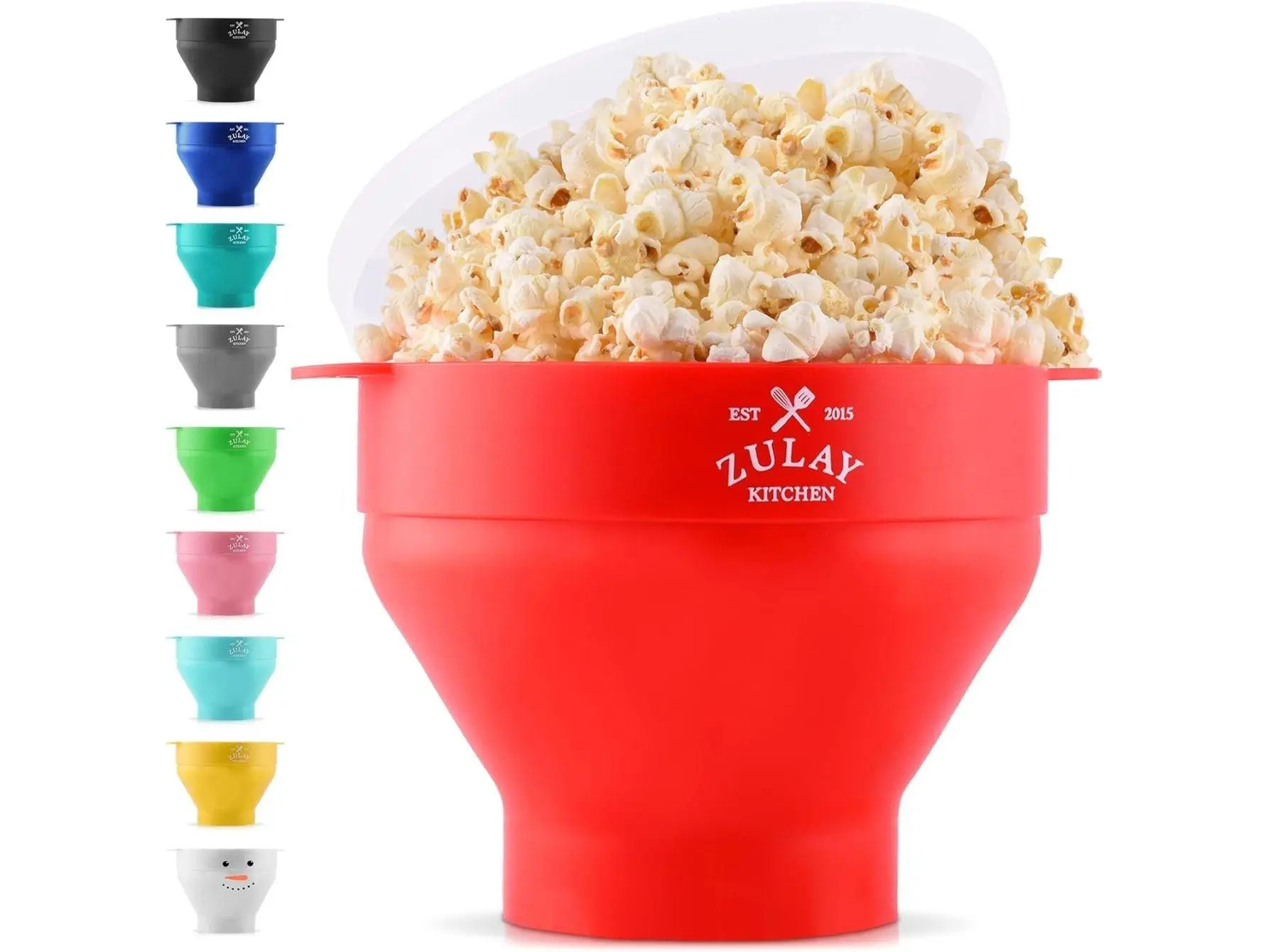 Zulay Kitchen Microwave Popcorn Popper - BPA-Free Collapsible Silicone Popcorn Bowl for Family Movie Night