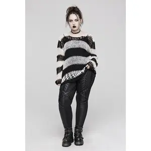 Grunge Gloom Striped Sweater [BLACK/WHITE]