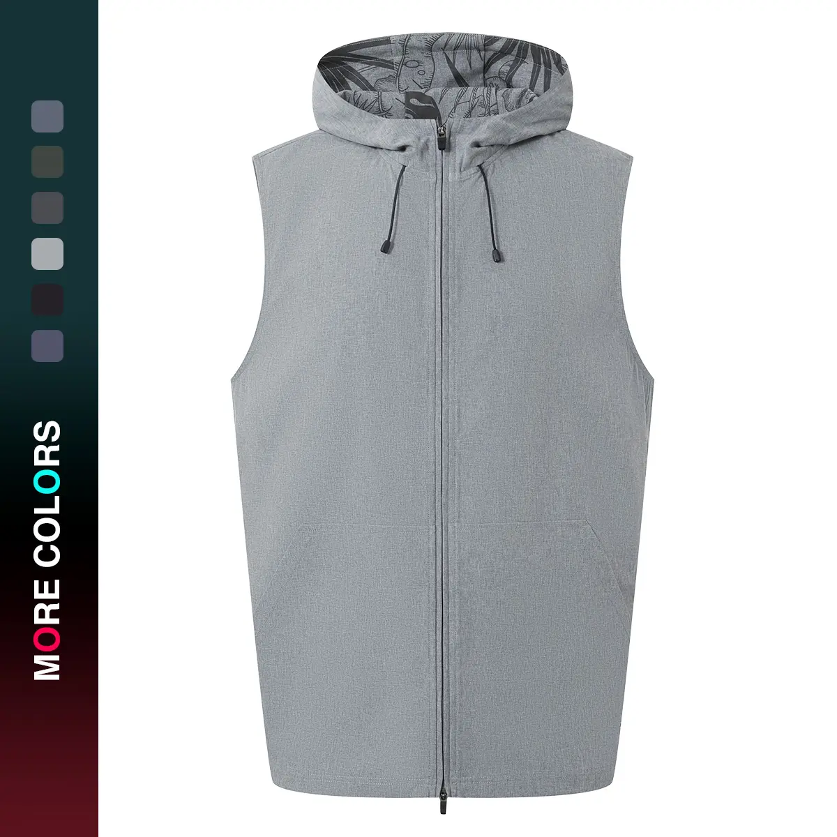 MAELREG Men's Zip Up Hoodie Vest Lightweight Golf Outerwear Sleeveless Soft Stretch Layering Tank With Pockets