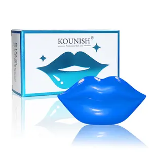 KOUNISH Blue Lip Mask | 20 Patches for Firm, Plump Lips,Blue Lip Mask | Firming & Moisturizing Lip Care Patches