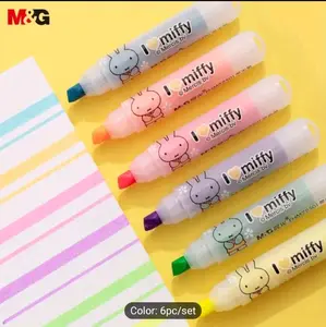 Miffyy Bunny Six Colors Mini Highlighter Set | Vibrant High Quality Creative Drawing Highlighter| School Office Wring Tools