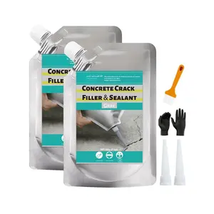 Concrete Crack Filler Cement Crack Filler 2.2 LB High Elasticity Self-Leveling Cement Crack Repair Sealant  Caulking Glue for Driveways, Walkways, Outdoor Concrete Joint Repair