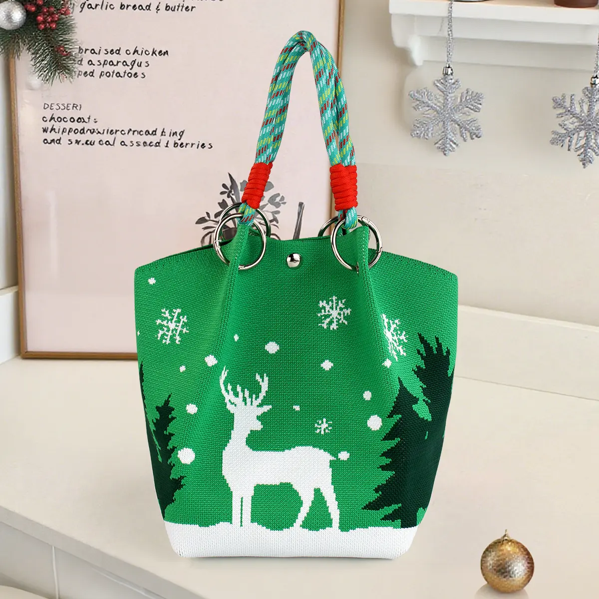 Christmas Deer green