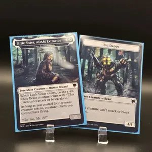 Little Sister with Big Daddy Token from Bioshock Proxy of Toby Beastie Befriender Custom MTG Card Fan Made for Commander Cube and Casual Play