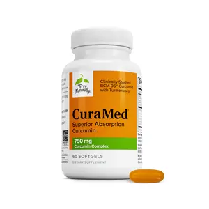 Terry Naturally CuraMed 750 mg 60ct Softgels High Absorption Curcumin for Joint Support Immune Support Antioxidant Support Non GMO