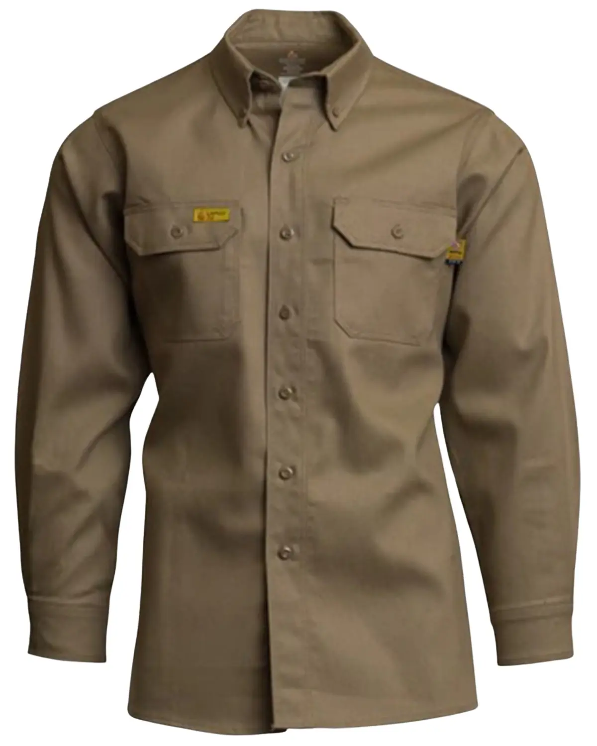 Lapco Men's Men'S Solid Fr Long Sleeve Uniform Work Shirt Big - Gos6kh-Big 3Xl-4Xl