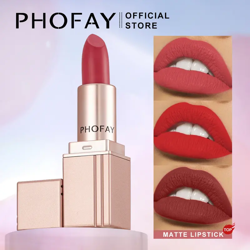 PHOFAY Matte Lipstick w/Gloss Finish | Long-Lasting Color | Nourishing Formula | Smooth Flawless Application|Thanksgiving hostess gifts