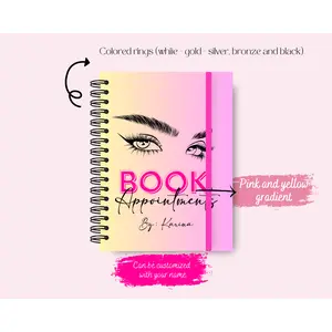 Lash Appointment book, Custom Appointment book, Daily Appointment book, Lash Technician Appointment Book, Small Business