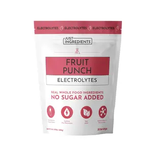 Just Ingredients Fruit Punch Electrolytes – 30‑Serving Hydration Drink Mix with Coconut Water, Sea Salt, and Trace Minerals – Supports Hydration, Recovery, and Electrolyte Balance*