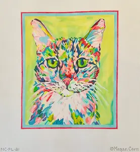 Kate Dickerson Megan Carn Watercolor Calico Cat