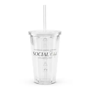 Social Club Clear Plastic Tumbler | Sip Society