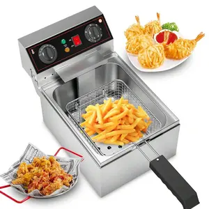 10L Electric Deep Fryer,10L Large Countertop Deep Fryer With  Removable Frying Basket,Adjustable Temperature,Lid With Viewing Window And Odor Free Filter,10.6 QT