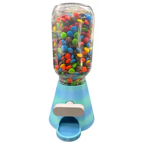 Candy & Nut Dispenser with Jar - 3d Printed | Fun Colors | Snack Dispenser great for M&Ms, Skittles and Nuts | Unique gift for Home, Office and Parties