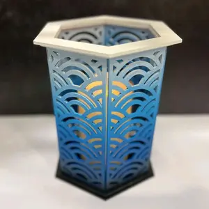 Tall Hexagon Lantern – Elegant Candle Lantern for Home Décor