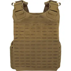 Coyote Brown Laser Cut MOLLE Plate Carrier Vest