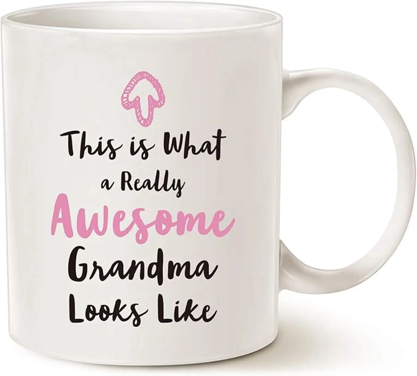Mothers Day Gifts Grandma Coffee Mug from Granddaughter Grandson, This is What a Really Awesome Grandma Looks Like Birthday Gifts Idea for Grandma Grandmother Cup White, 11 Oz