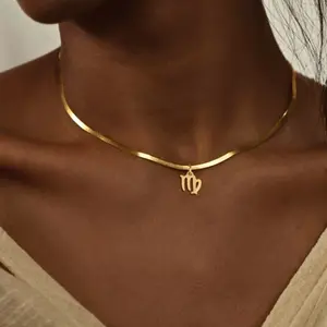 New Vintage Zodiac Necklace For Women Fish Bone Necklace For Women Fashion Jewelry For Graceful And Charming Look