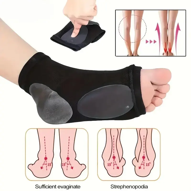 2026 New Model 2pcs(1pair) of Arch Support Sleeves for Foot Care, Flat Correction Insoles., Products, Ergonomic Design, Breathable Fabric, Durable Construction, Hand Wash Only, Cushions, Shoe Inserts Sophisticated