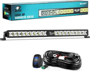 Nilight LED Light Bar 22inch 19LED Single Row Spot LED Lights Screw-Less Night Vision Off Road Lights w/16AWG Rocker Switch Wiring Harness Kit for Driving Light on Truck ATV UTV  dealsforyoudays