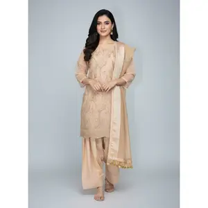 3 pcs Tilla and pearl work dress