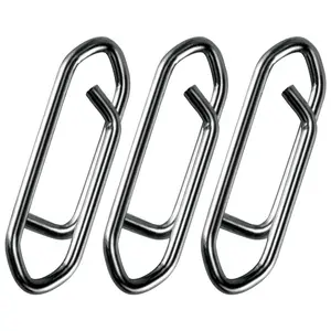 50-Pack Fishing Power Speed Clips, High Strength Stainless Steel Speed Clip for Fishing Lure Quick Change, Freshwater Saltwater Crankbait Popper Lures Quick Snap Connector Tackle
