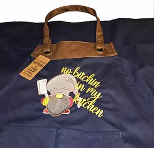 Custom Embroidered Full-Length Apron with Pouch Pocket