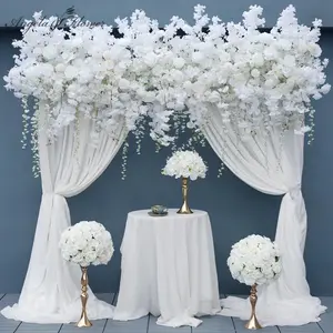 White Rose Cherry Blossom Hang Wisteria Wedding Floral Arrangement  S-A7568