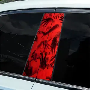 2 red hell ghost hand dark theme car stickers easy peeling B pillar protection, durable and aging resistant, very suitable for your vehicle personalized decoration, protection of the car | eye-catching visual effects | peelable stickers, car