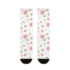 White Festive Patterned Crew Socks, Fun Holiday Gift, Cozy Accessories for Every Occasion, Christmas Socks, Unique Stocking Stuffer
