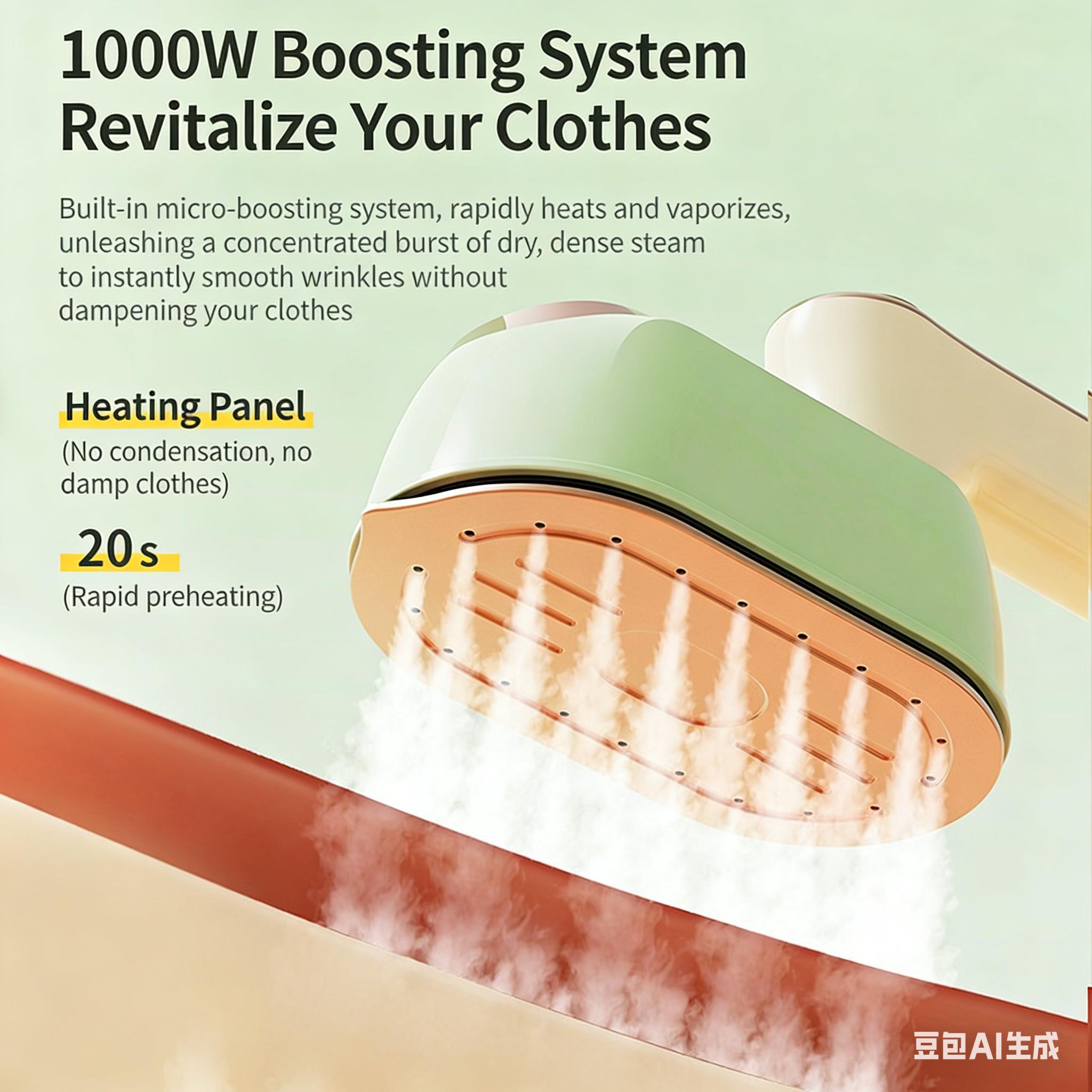 Upgraded  Steam Iron & Clothes Steamer - Handheld Portable Garment Wrinkle Remover, Fast Heat-Up, Large Soleplate, 150ml Water Tank - Lightweight for Home, Travel