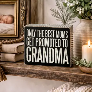 Primitives by Kathy Chevron Trimmed Box Sign, 5" x 4", Grandma