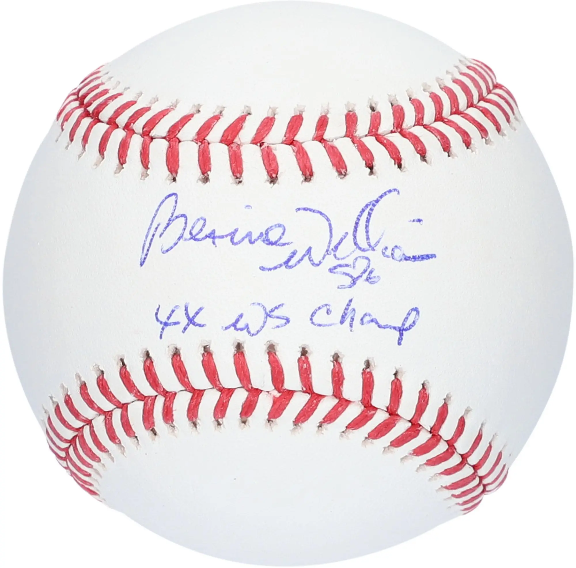 Bernie Williams New York Yankees Autographed Baseball with "4X WS Champ" Inscription - Fanatics Authentic Certified