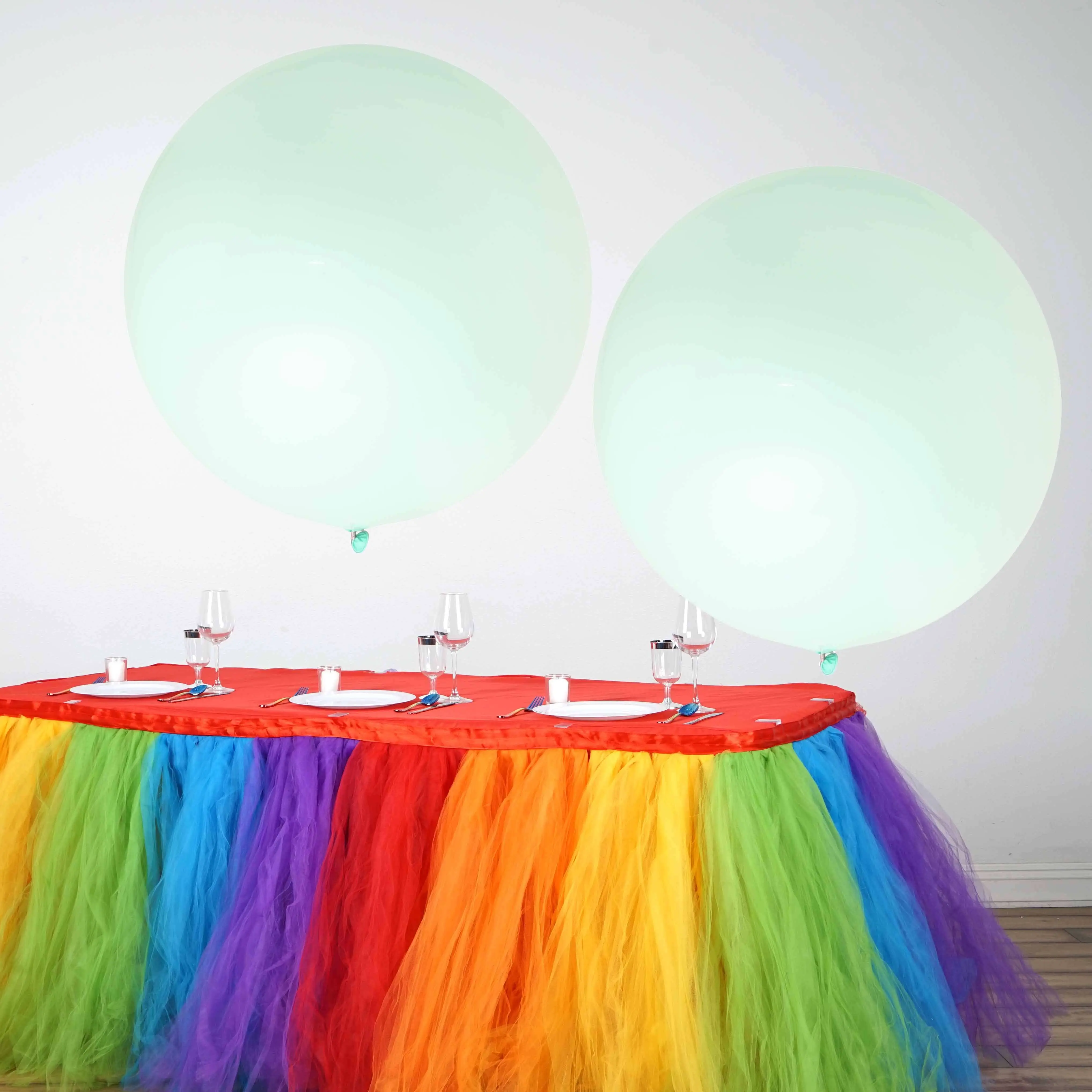 32 in Matte Pastel Seafoam Latex Balloons, 2-Pack Helium or Air Balloons for Baby Shower, Birthday Party Decor & Ceiling Decoration