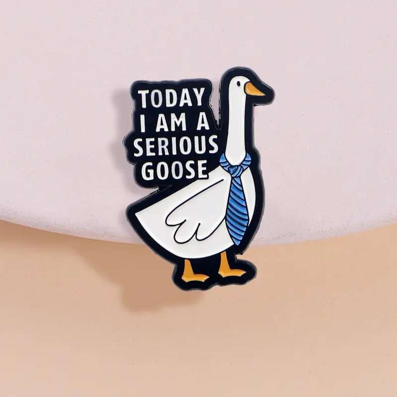 Cartoon Goose Design Brooch, Cute Enamel Pin Suitable for Backpacks, Jeans, Scarves, Hats Decoration, Fashion Accessories for Men & Women, Brooch Pin Clip