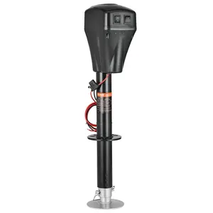 VEVOR Electric Trailer Jack, 5000 lbs, Heavy Duty RV Electric Power Tongue Jack with 2 Way Connector, Manual Crank Handle & Weatherproof Jack Cover, 10"-28.3" Lift, for RVs, Trailers & Campers, Black