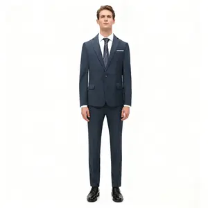 Elevate Your Style  Men's Suit Set (Navy Blue/Khaki/Dark Gray) | Slim Fit with Clean Cut, Perfect for Office, Dating, Weddings, and More  Versatile Formalwear, Exudes Confidence bedazzled  suit business jacket luxury  suits Slim-Fit Single Breasted Suit s