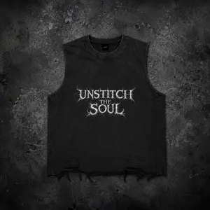 UNSTITCH THE SOUL: Snow Washed Raw-Hem Tank Top
